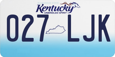 KY license plate 027LJK