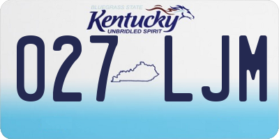 KY license plate 027LJM