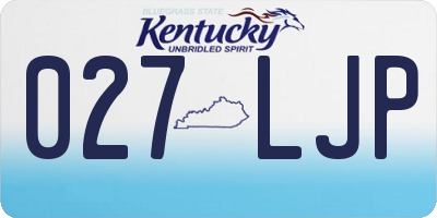 KY license plate 027LJP