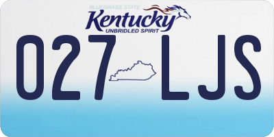 KY license plate 027LJS