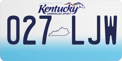 KY license plate 027LJW