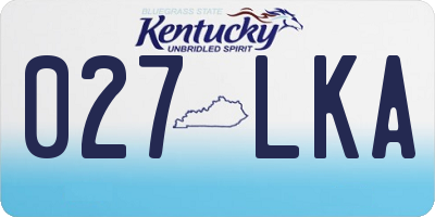 KY license plate 027LKA