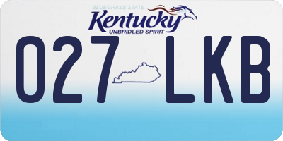 KY license plate 027LKB