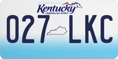 KY license plate 027LKC