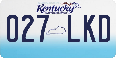 KY license plate 027LKD