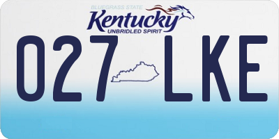 KY license plate 027LKE