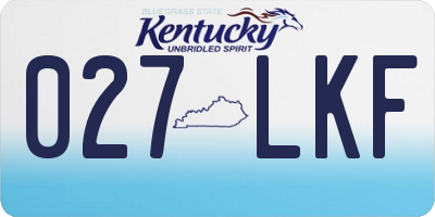KY license plate 027LKF