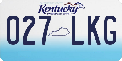 KY license plate 027LKG