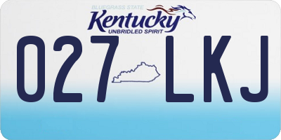 KY license plate 027LKJ