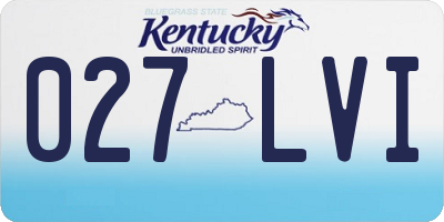 KY license plate 027LVI