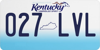 KY license plate 027LVL