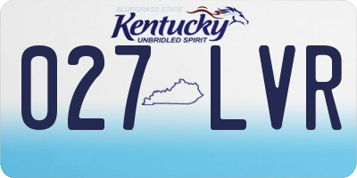 KY license plate 027LVR