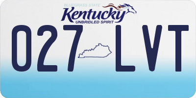 KY license plate 027LVT