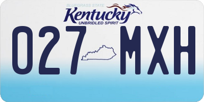 KY license plate 027MXH