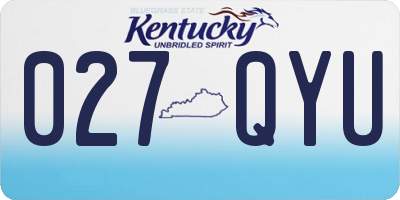 KY license plate 027QYU