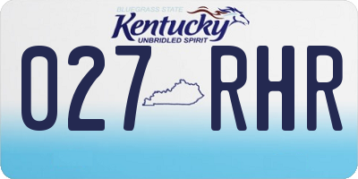 KY license plate 027RHR