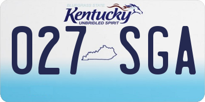 KY license plate 027SGA