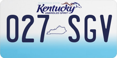 KY license plate 027SGV