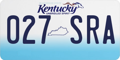 KY license plate 027SRA