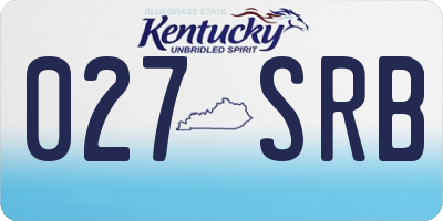 KY license plate 027SRB