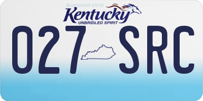 KY license plate 027SRC