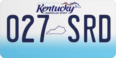 KY license plate 027SRD