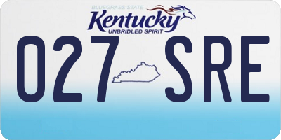 KY license plate 027SRE