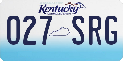 KY license plate 027SRG