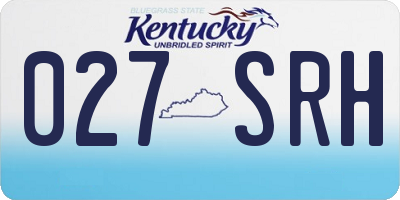 KY license plate 027SRH
