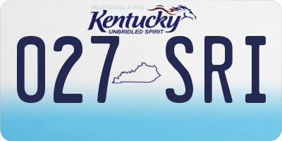KY license plate 027SRI