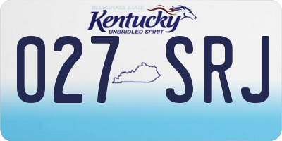 KY license plate 027SRJ
