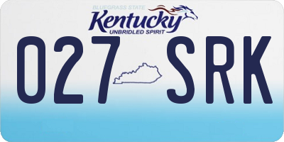 KY license plate 027SRK