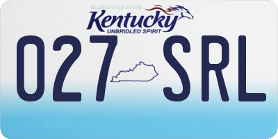 KY license plate 027SRL