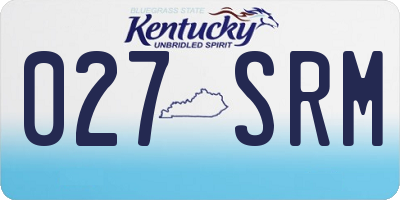 KY license plate 027SRM
