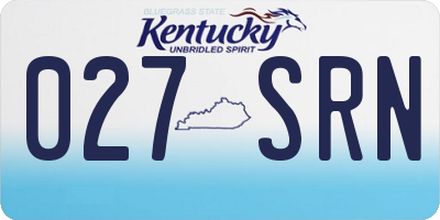 KY license plate 027SRN