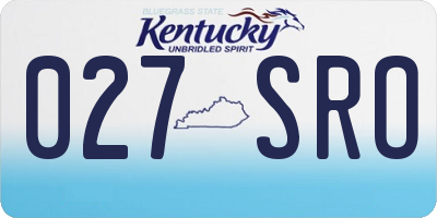 KY license plate 027SRO