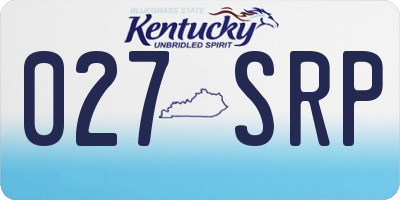 KY license plate 027SRP