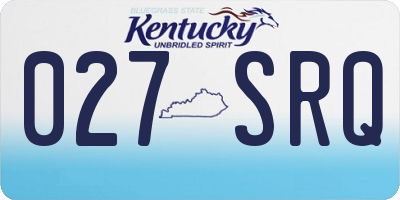 KY license plate 027SRQ