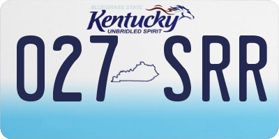 KY license plate 027SRR