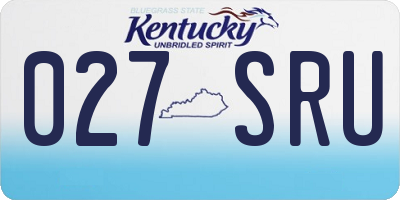 KY license plate 027SRU