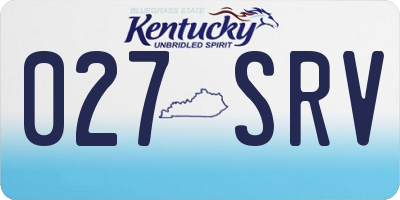 KY license plate 027SRV