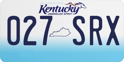 KY license plate 027SRX