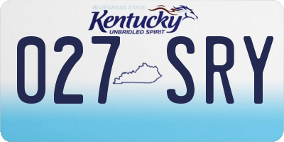 KY license plate 027SRY