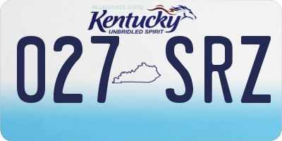 KY license plate 027SRZ