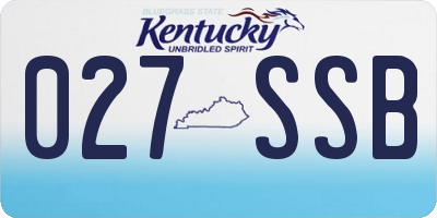 KY license plate 027SSB