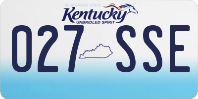 KY license plate 027SSE