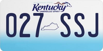 KY license plate 027SSJ