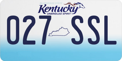 KY license plate 027SSL
