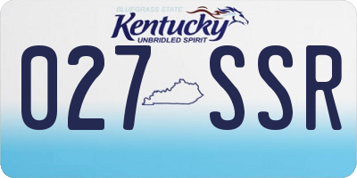KY license plate 027SSR