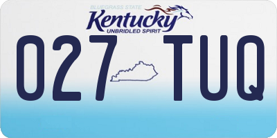 KY license plate 027TUQ